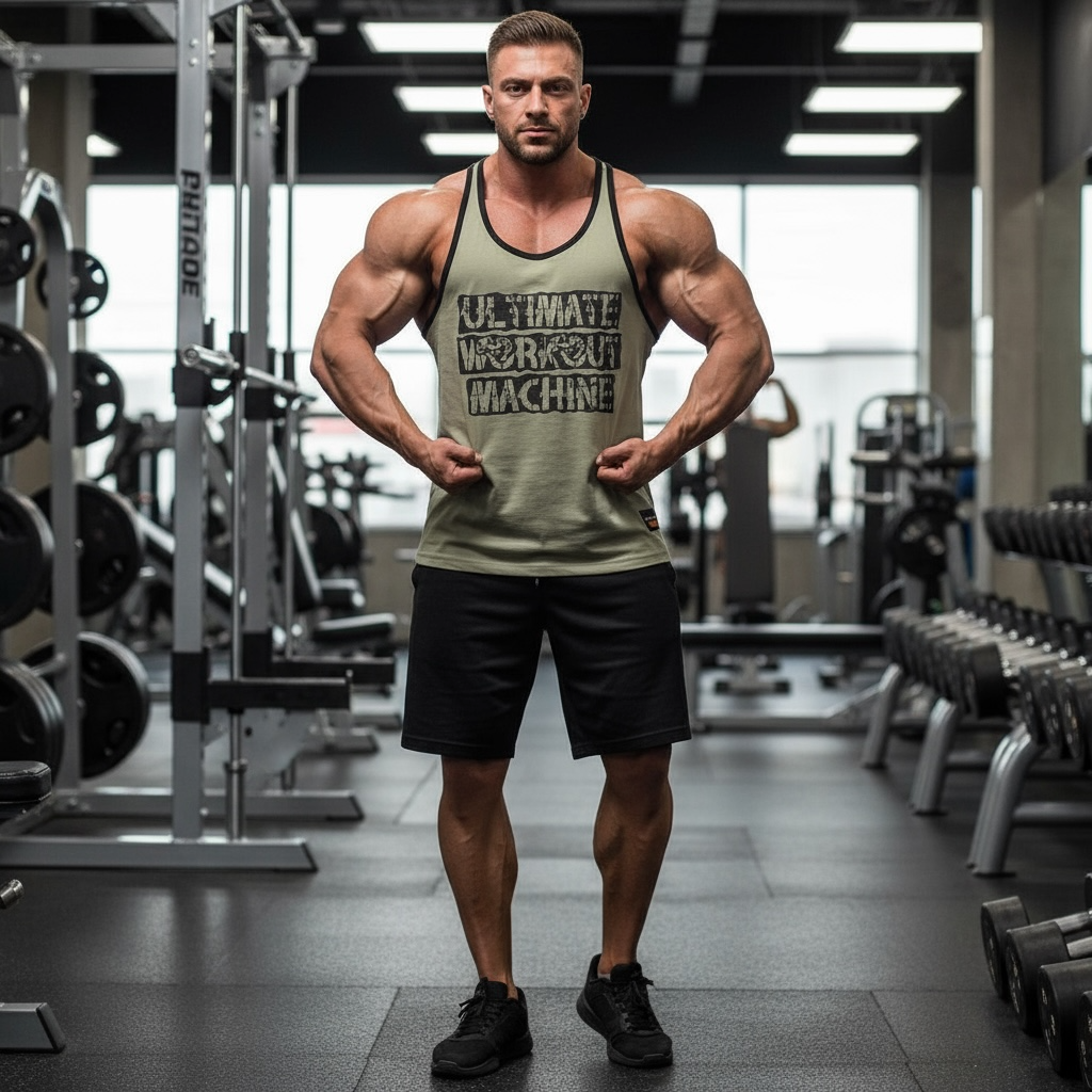 Ultimate Bodywear /  Workout Machine Tanktop -Army Green