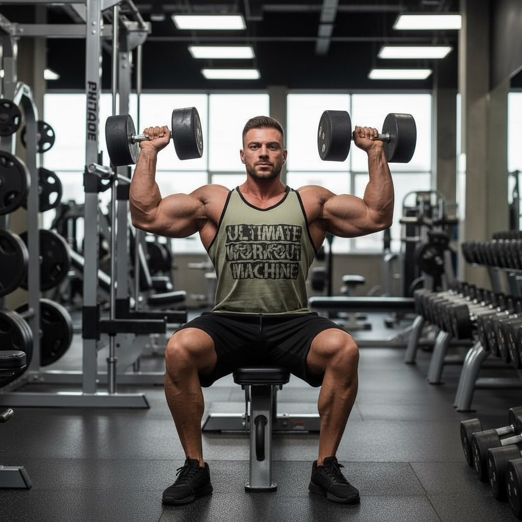 Ultimate Bodywear /  Workout Machine Tanktop -Army Green