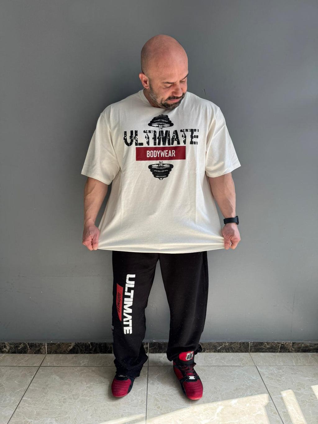 Ultimate Bodywear Logo Oversize Gym Tisort - Suprem (Hafif)