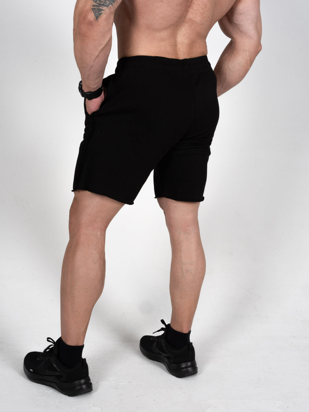 Ultimate Logo Fitness & Bodybuilding Sweat Short - Siyah
