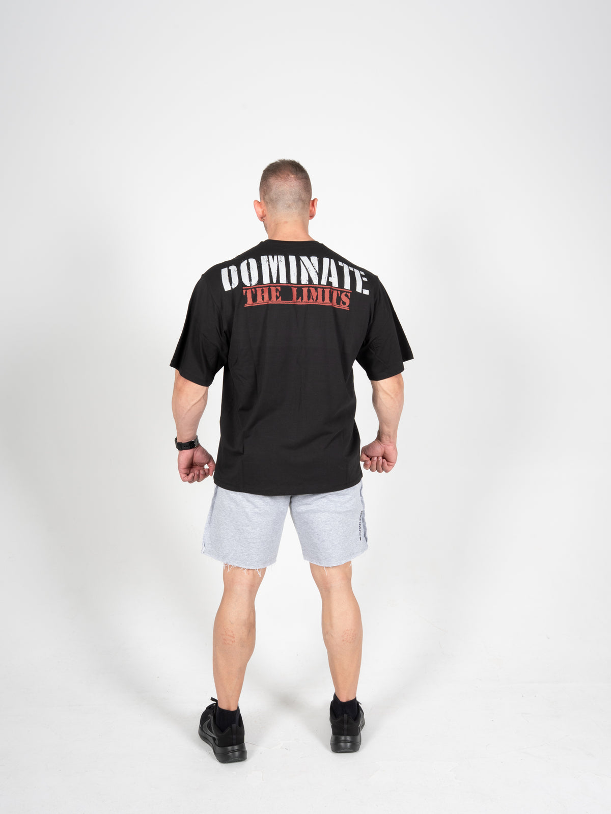 Ultimate Bodywear Erkek Oversize Gym Antrenman Tişört Siyah Fitness