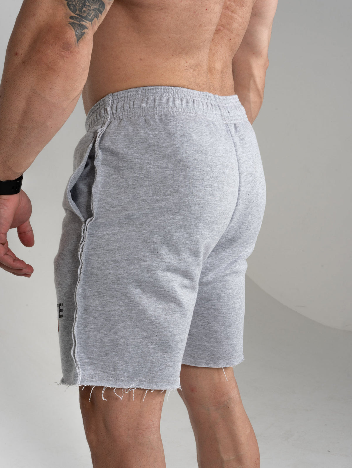Ultimate Logo Fitness & Bodybuilding Sweat Short - Gri