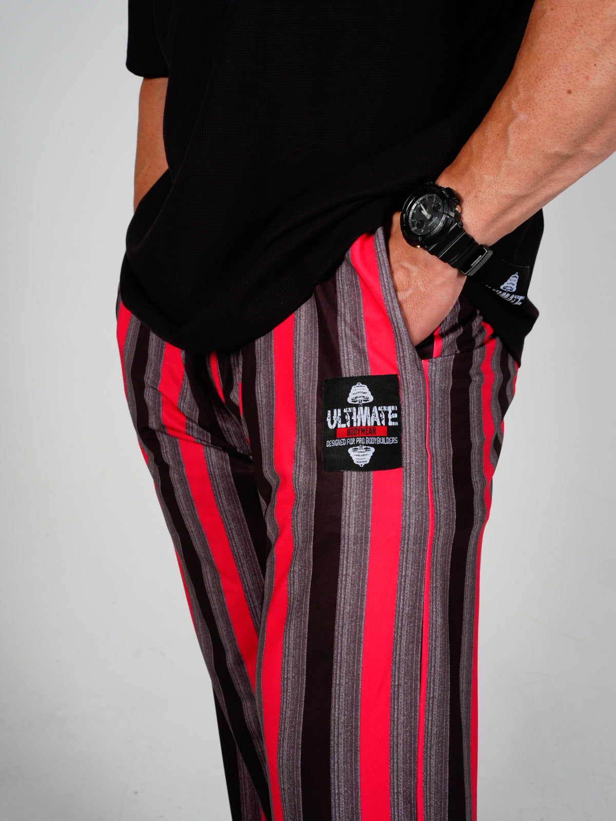 Ultimate Varsity Mesh Pants -Red/Black