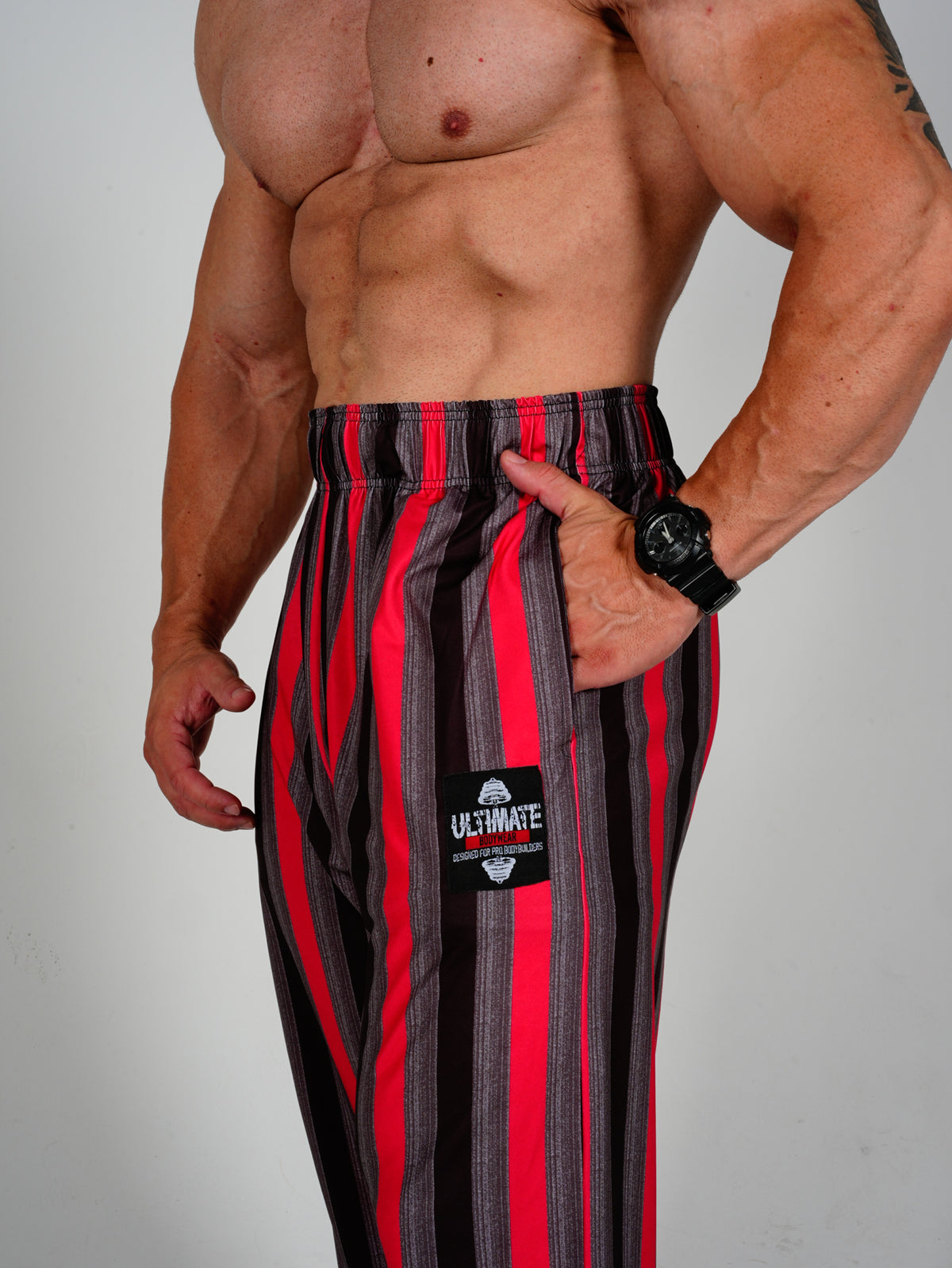 Ultimate Varsity Mesh Pants -Red/Black